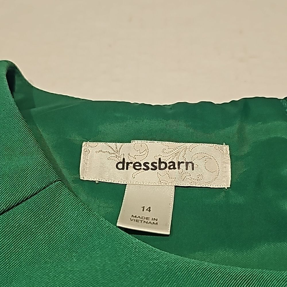 Emerald green fit n flare dress by Dressbarn size 14 - Picture 9 of 12